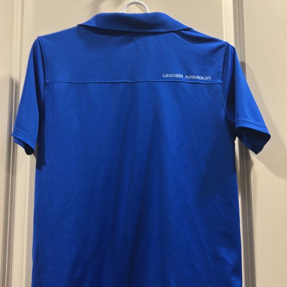Like New! Under Armour heatgear Polo shirt short sleeves logo size youth large - Picture 9 of 9